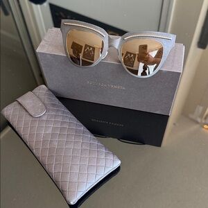 Bottega Veneta Brown Sunglasses with Quilted Case and Box